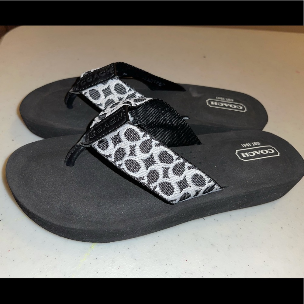Coach heel sandals